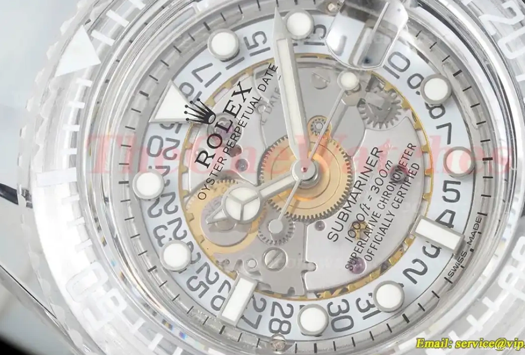 A2824 Dial 40MM Submariner F8F RU Acrylic Skeleton 0606